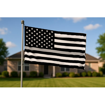 Thin Silver Line American Flag - Drapeau