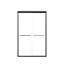 Porte de douche coulissante double semi-sans cadre H 44 po à l 72 po x H 72 po, porte de douche à dérivation, porte en verre trempé épais de 1/4 po (6 mm), noir mat