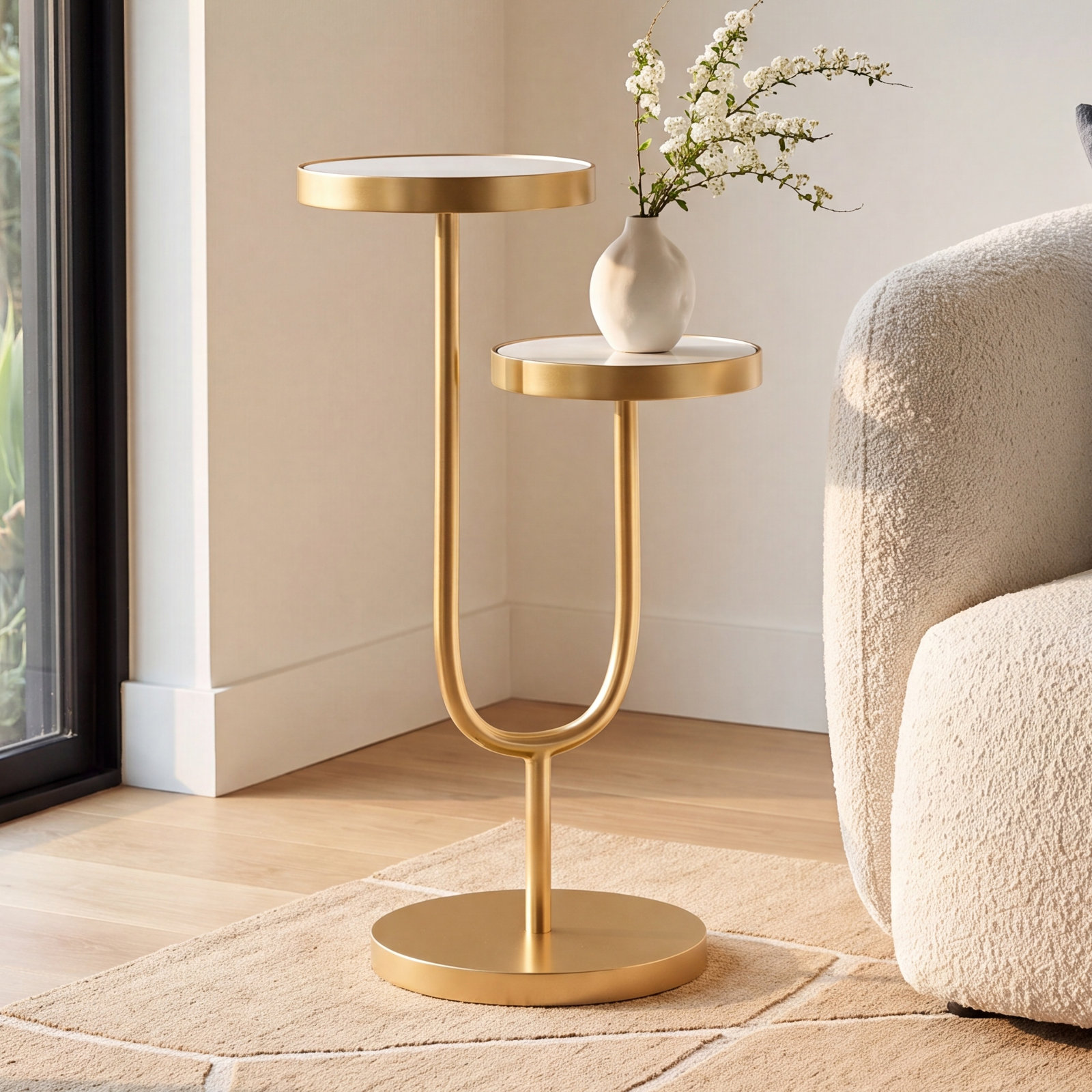 Ericson End Table, Gold