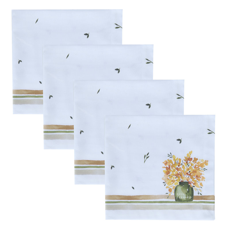 Culp Orange Napkin Set Of 4, Orange