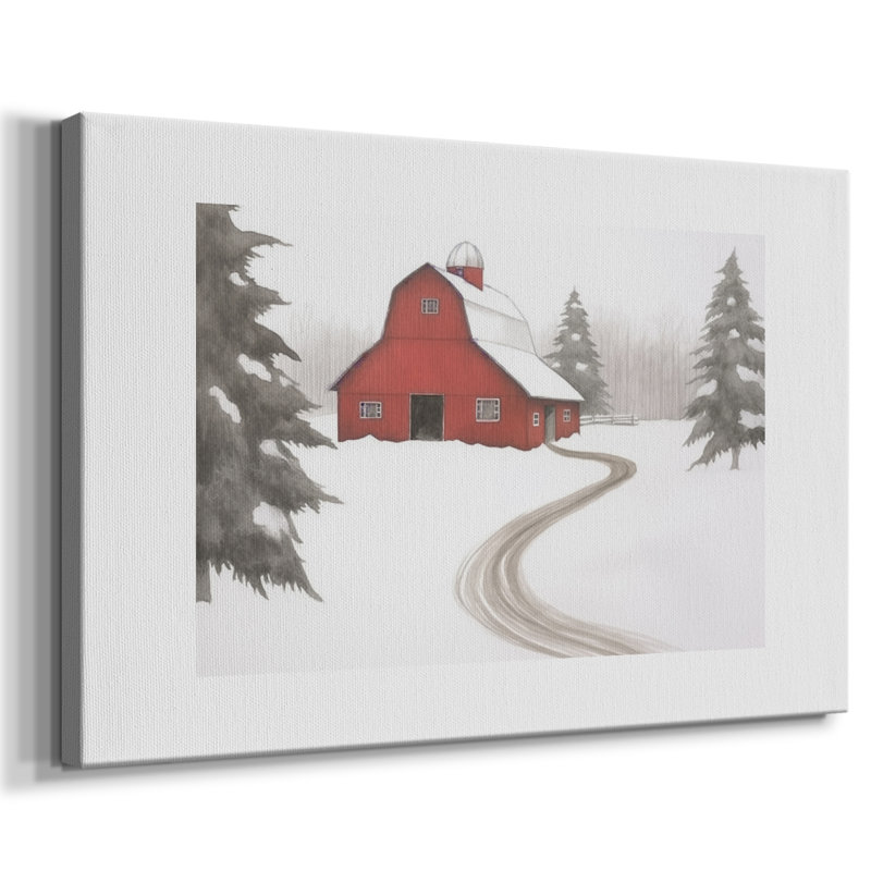 Snow of Silver Blessing-Premium Gallery Wrapped Canvas, H 32 po x l 48 po