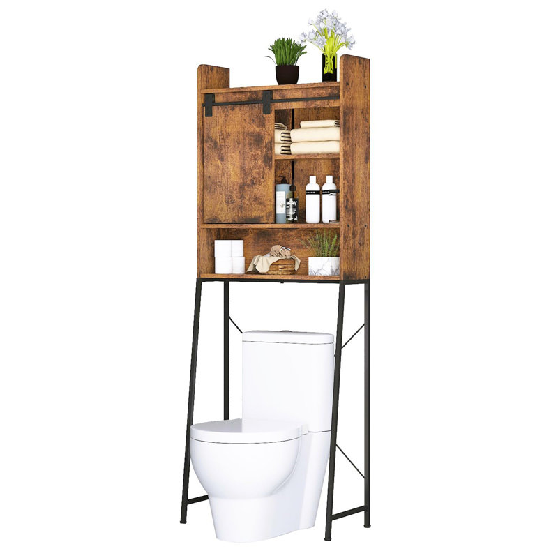 Armoire de rangement au-dessus de la toilette, Brun rustique