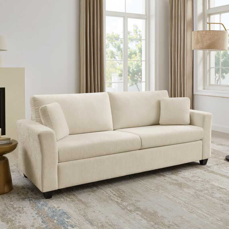 Canapé 84,65 po, Beige, H 33,86 po x l 84,65 po x P 31,5 po