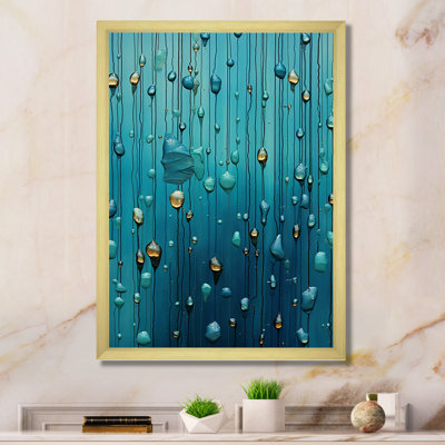 «Abstract Rainy Blue Collage III», reproduction d'art sur toile