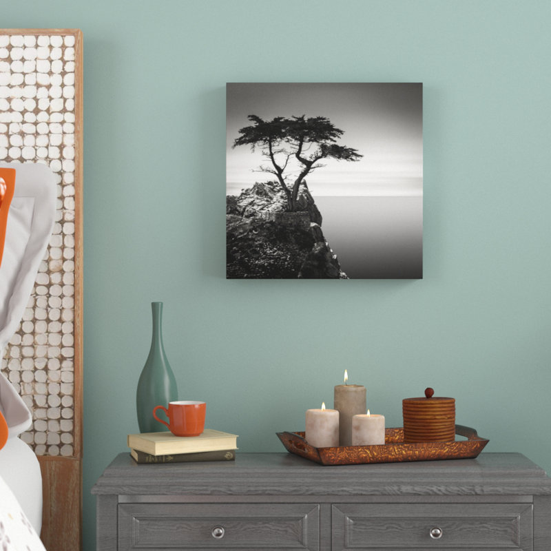 « the solitaire cypress », reproduction de photo sur toile tendue, H 18 po x l 18 po x P 2 po