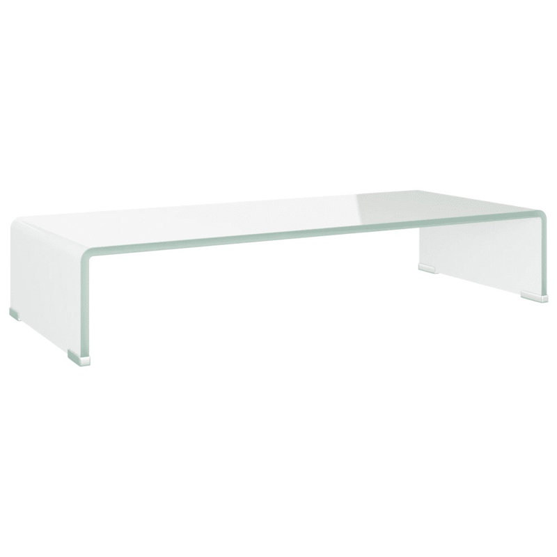 Wakeland TV Stand/Monitor Riser Glass, Transparent, 70cm