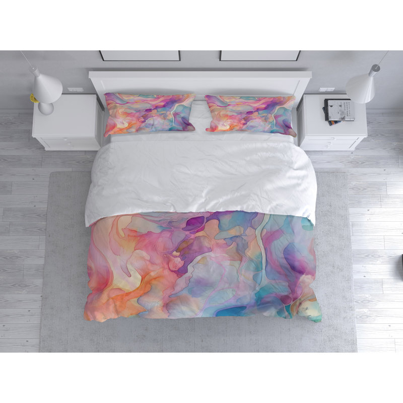 Abstract Duvet Cover, Twin Duvet Cover + 1 Queen Sham