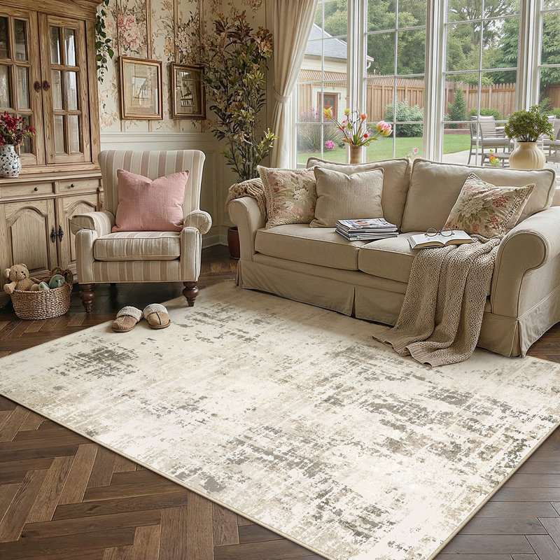 Tapis blanc Walkyn, Rectangle 5'x 7'