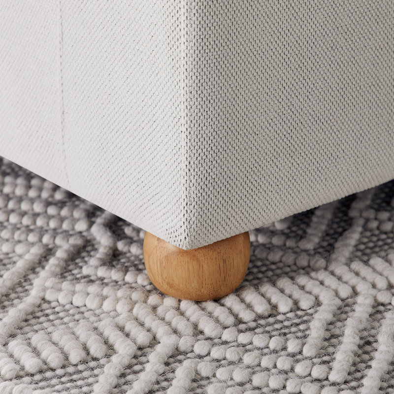 Chaise d'appoint en chanvre 33,86 po Chanese, Beige Boucle