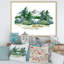 Scène de forêt naturelle avec clairière de brousse et herbe - peinture sur toile-67444436-67444441