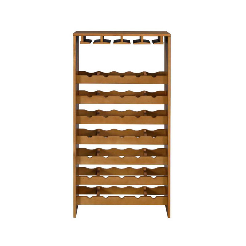 Hanzi Wine Rack, Oak Finish