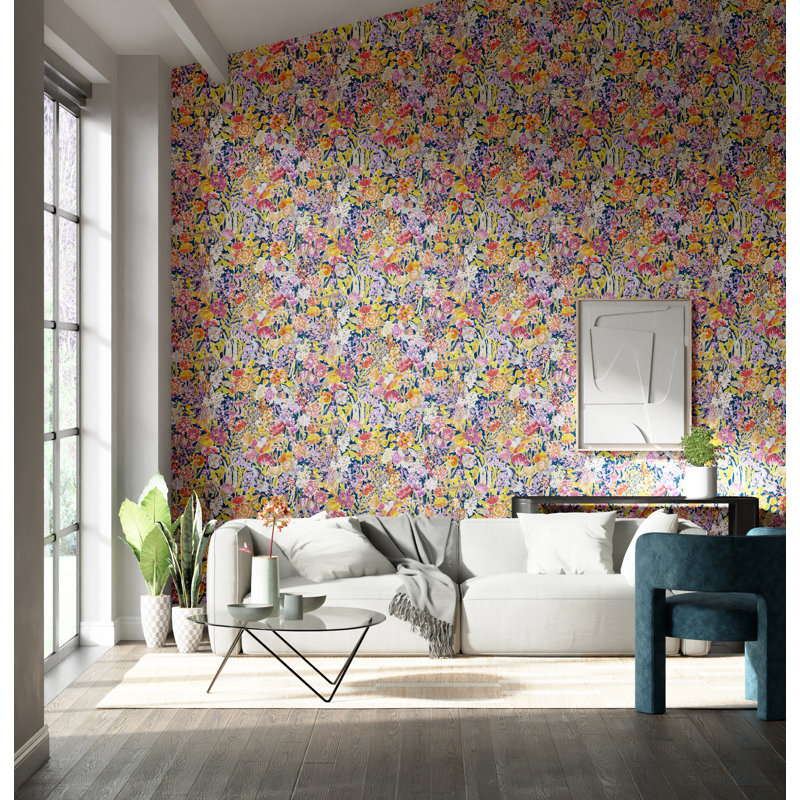 Sanguine Wallpaper, Pomegranate/Clemantine/Peony/Blueberry