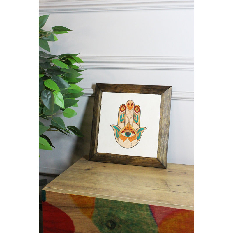 Stunning Decorative Framed Painting, 10.2 x 10.2 inches | 100% Stone Artwork with 100% Wooden Frame (Thickness: 0.8 inches) | UV Printing for Vibrant Colors | Perfect for Home Décor & Unique Gifts