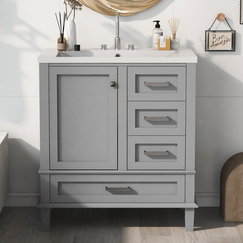 Ensemble de meuble-lavabo autoportant 30 po, Gris