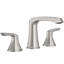 Robinet de lavabo de salle de bain à 3 trous Waterfall en nickel brossé-122063311
