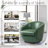 Aunna Faux Leather Swivel Barrel Chair-107097250
