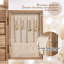 Boîte à bijoux pour femme en bois, grande boîte de rangement rustique à 6 couches avec miroir et 8 tiroirs, brun-406912639