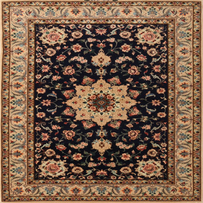 Tapis traditionnel noir / ivoire Cotillard
