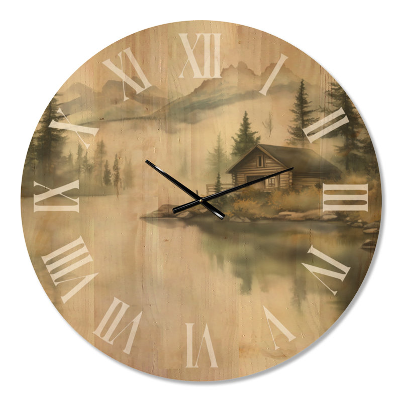 Horloge murale en bois surdimensionnée rustique, Oversized