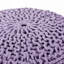 Pouf rond en coton Bordeaux