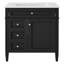 Meuble-lavabo de 30 po avec lavabo supérieur, meuble-lavabo moderne avec 2 tiroirs et tiroir escamotable, meuble-lavabo simple-121294440