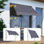 Pare-soleil rétractable de 118 po avec protection en tissu et structure de support