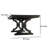 Luke 7Pc Dining Table Set With 6 Wingback Chairs, Rectangular, Black, Beige