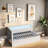 LED Platform Bed Frame with Storage Drawers, USB Ports, 7-Color Adjustable LED Lights, Sturdy Wood Frame with Linen Slats, No Box Spring Needed-614311556