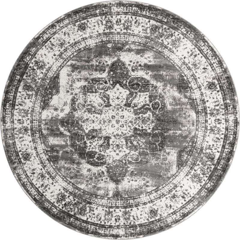 Tapis oriental Brandt, Gris, Round 12'4"