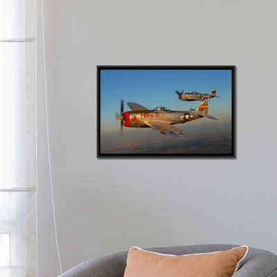 " P-47 Thunderbolts Flying Over Chino, California II " by Phil Wallick