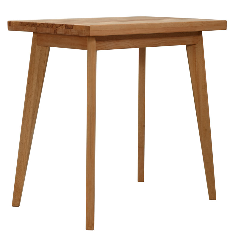Rosalie solid wood dining table, 75cm H x 75cm L x 50cm W, Beech Heartwood