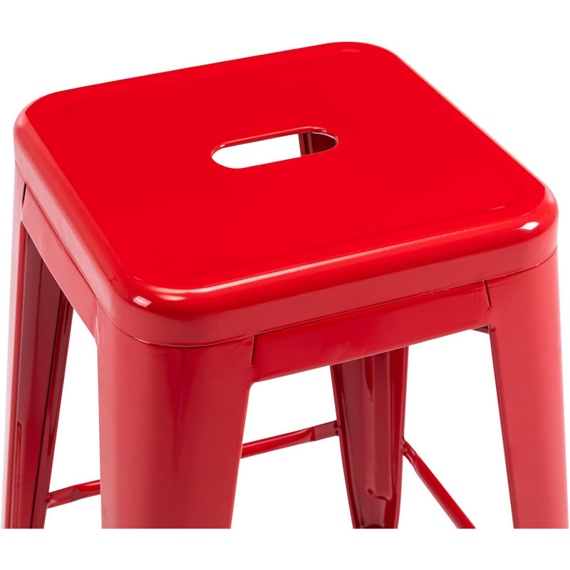 Tabouret de bar 24 po Kohki, Rouge, Set of 2