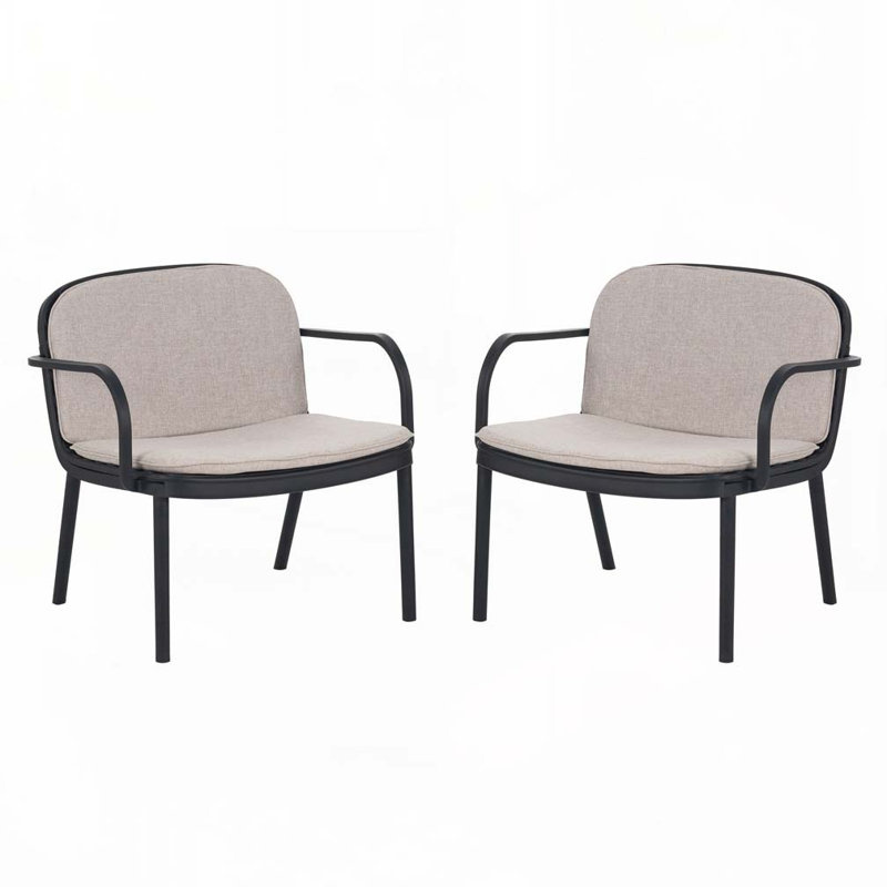 Outdoor PP Club Chair, Beige, Black