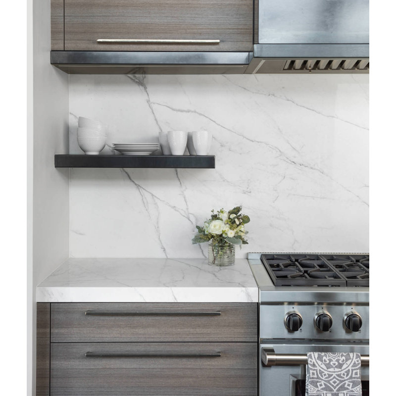 Rail Center to Center Cabinet Pull, 6", White Bronze Medium