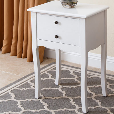 Table de bout avec rangement en bois massif Corkey South