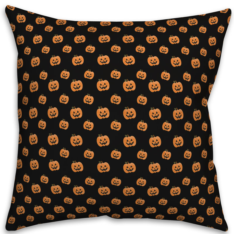 Coussin décoratif à motif citrouille , 20 po x 20 po, Utilisation intérieure/extérieure