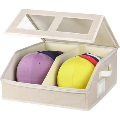 Rangement de chapeaux pour casquettes de baseball - Peut contenir jusqu'à 24 casquettes, organisateur de chapeaux pour casier de rangement empilable