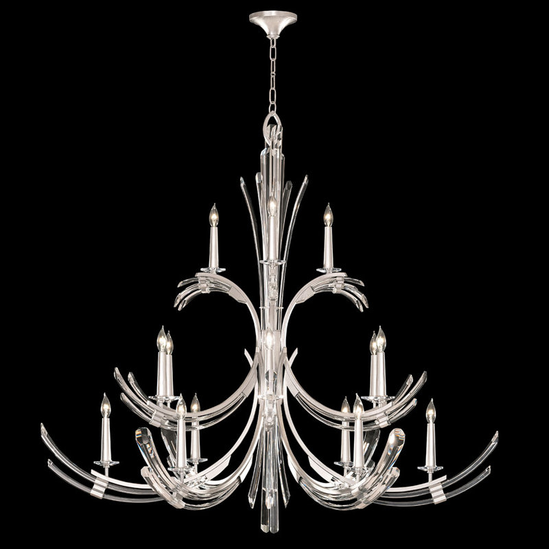 Lustre rond 56 po Trevi, Feuille d'argent