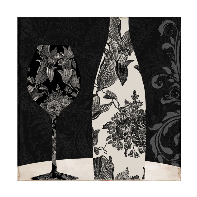 Art sur toile «Bachelor Sasha Vin Elegant I», H 14 po x l 14 po