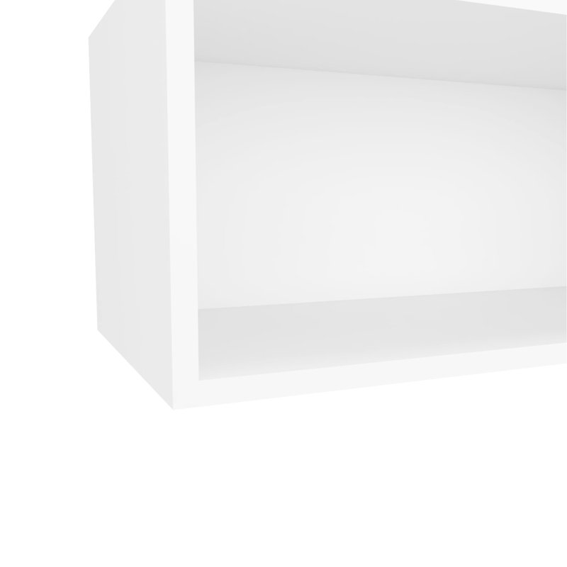 Unité de cuisine moderne blanche - panneau de particules de 12,5 po, avec surface à gratter, pouvant contenir des épices, des bols et des tasses à mesurer