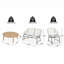 Ensemble de conversation d'extérieur 4 pièces avec causeuse, 2 fauteuils et table basse en bois d'acacia-1292833351