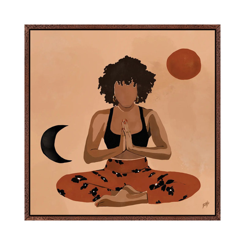 Harmony 1 Piece Wall Art on Canvas, 45.72 cm H x 45.72 cm W, Classic Brown Wood Framed Canvas