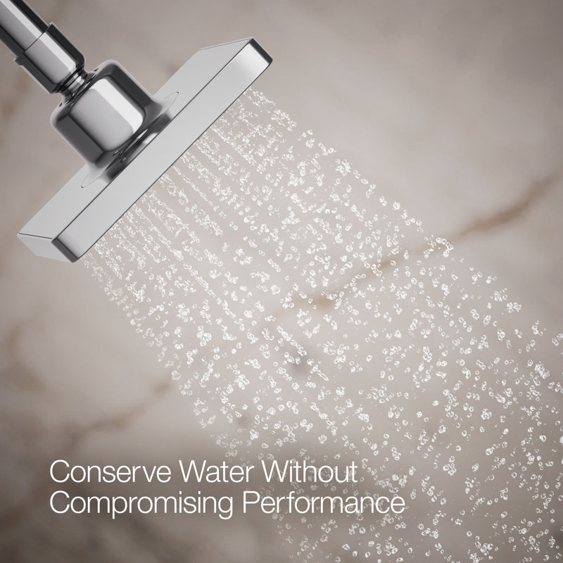 Parallel Single-Function Showerhead, Shower Head with One Spray, 1.75 GPM, Polished Chrome, Round