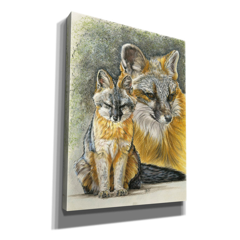 «Furtive On Canvas» par Barbara Keith, reproduction, H 16 po x l 12 po x P 0,75 po