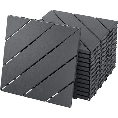 YEATHOR 30 cm L x 30 cm W Plastic Deck Tile Kit