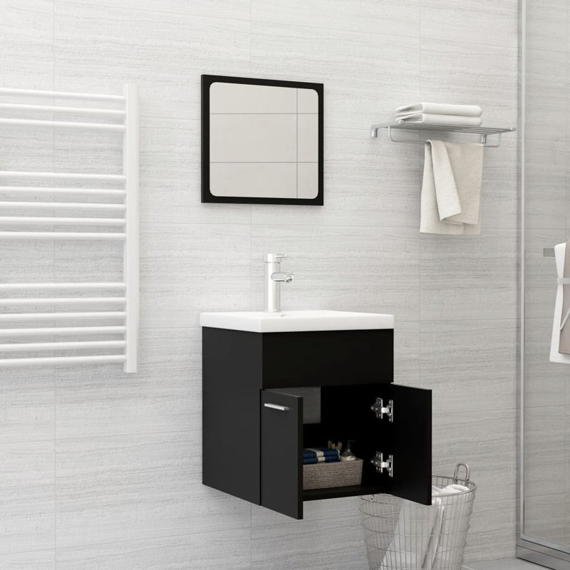 Cumnock Vanity & Mirror Set, Black