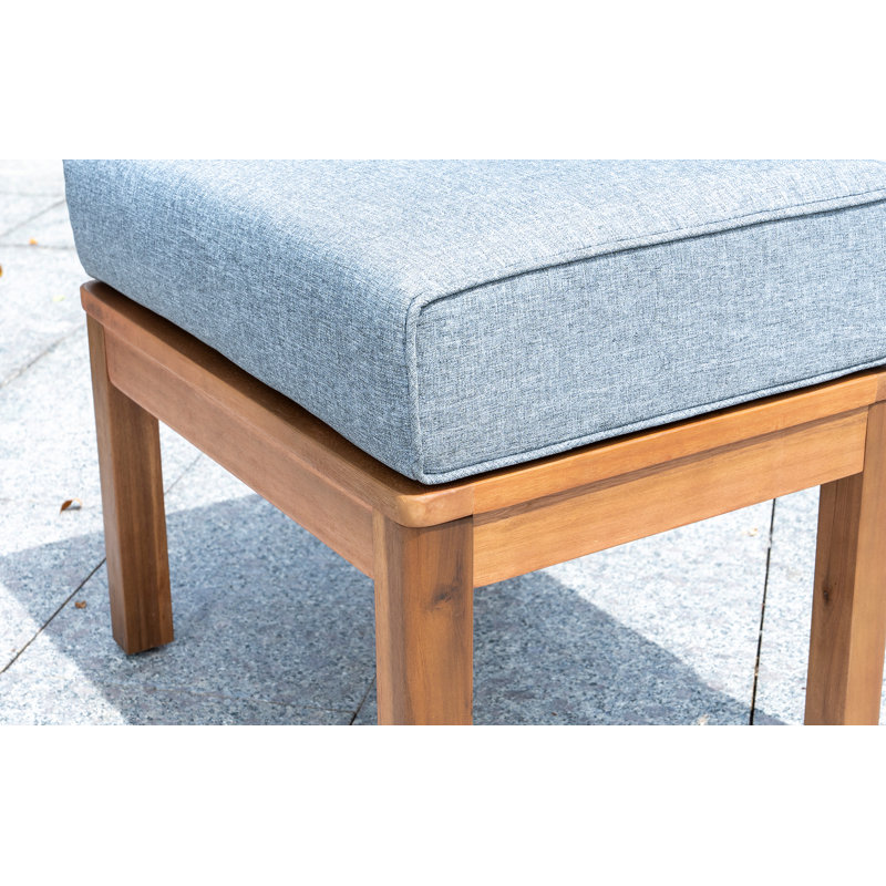 Leonetta Solid Wood 3- Person Seating Group with Cushions