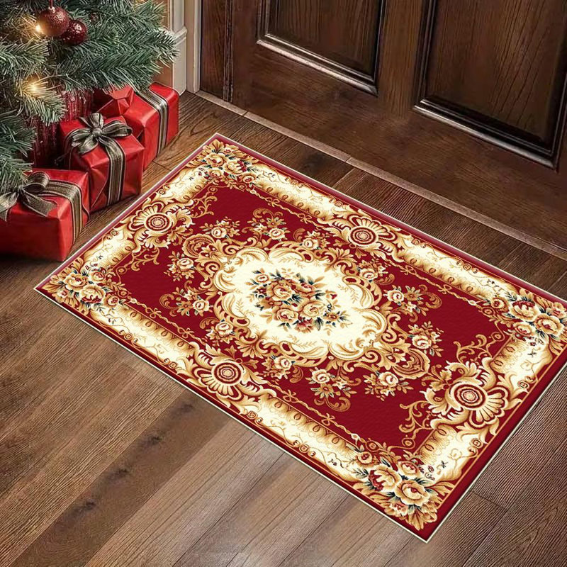 Floral Pattern Area Rug, Soft And Lightweight, Suitable For All Seasons, Easy To Maintain And Easy To Clean, Machine Washable Carpet Floor Mat, Suitable For Living Room, Bedroom, Hallway, Dining Room, Office, Room Decor, Home Decor, Outdoor Decor