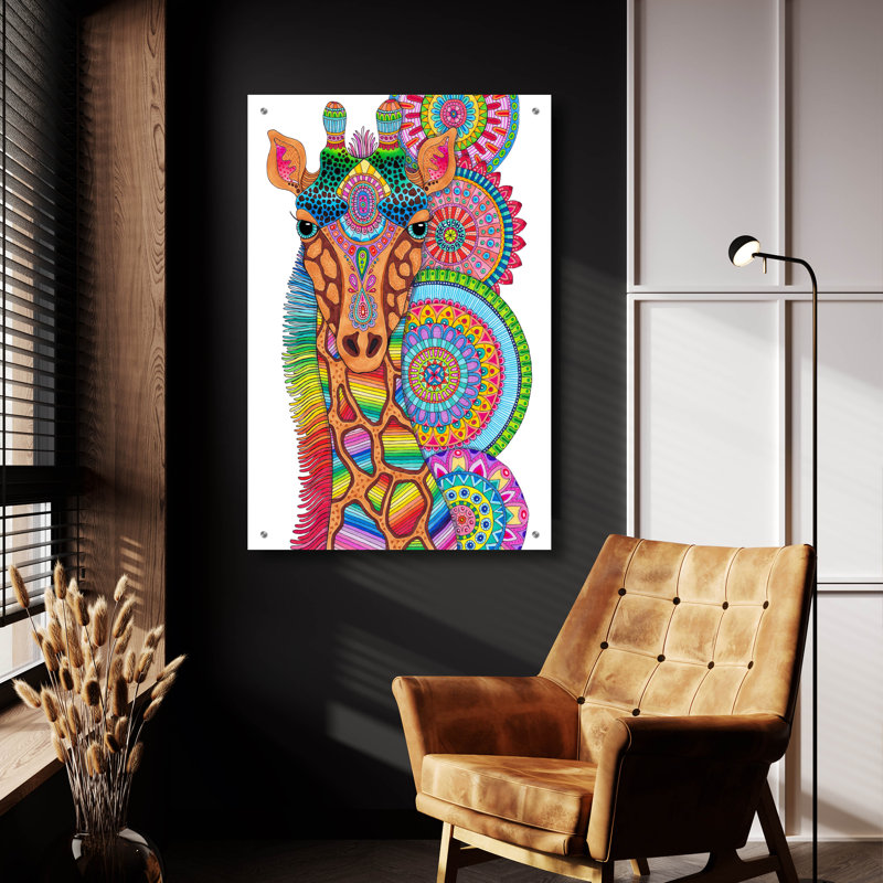 «Rainbow Giraffe» par Hello Angel, H 36 po x l 24 po x P 0,2 po