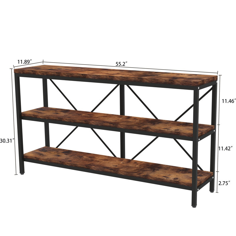 Canapé, meuble télé 3 tablettes avec tablette pour Hallyway, vestibule, salon